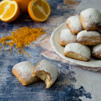 No Knead Orange & Vanilla Beignets