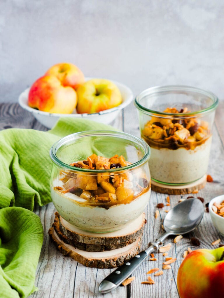 Vegane Bratapfel-Proats (Protein Oats) ganz einfach selber machen